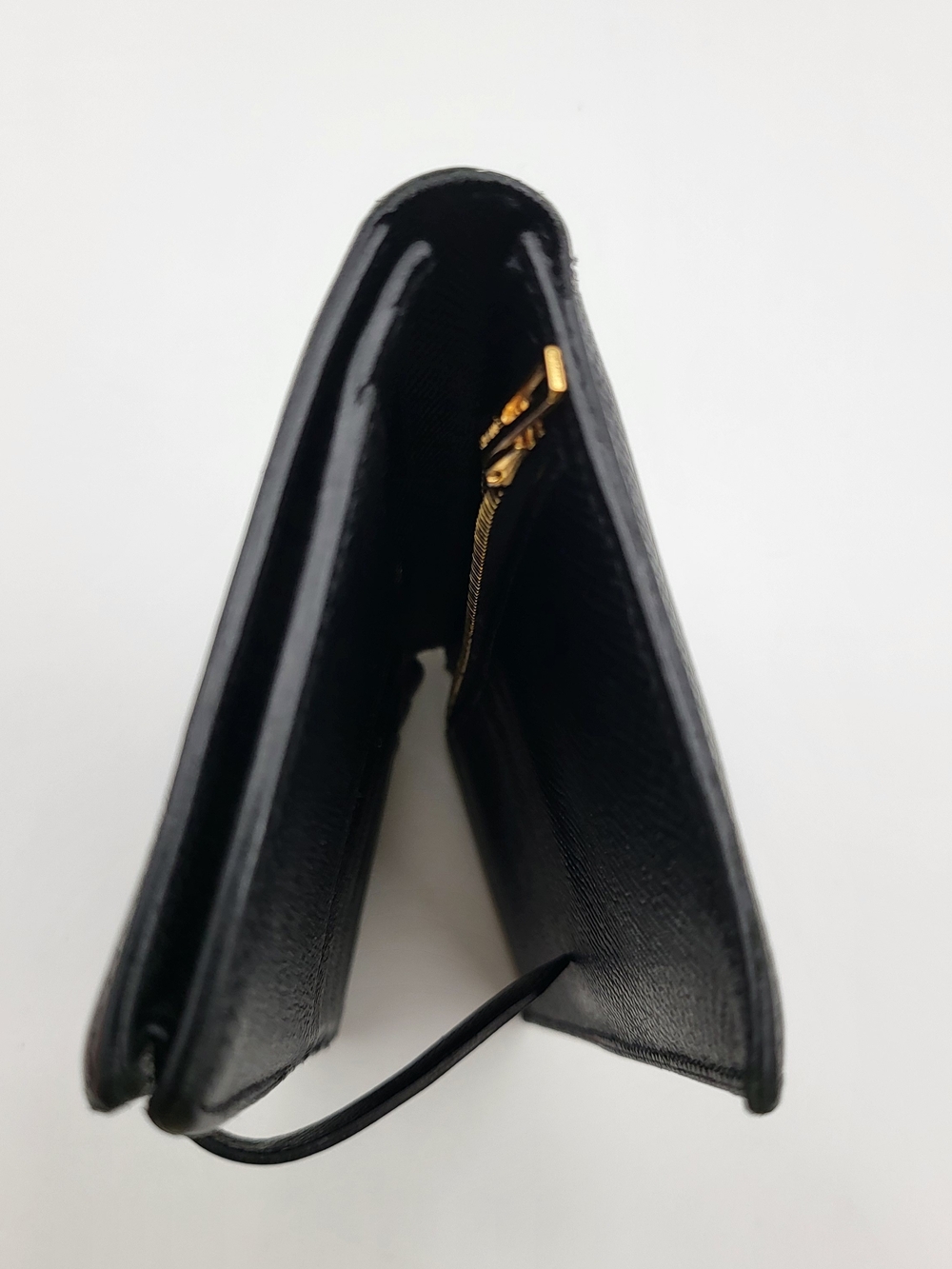 Hermes Bearn Black Epson Calfskin Leather Wallet with Gold Foil Logo,,Authentic. - Picture 8 of 16
